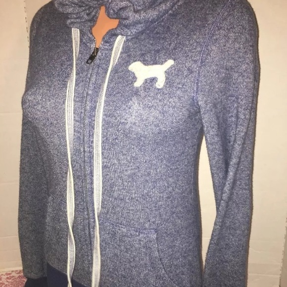 Vintage 💙Victoria's Secret PINK Hoodie SweatShirt - Picture 4 of 8